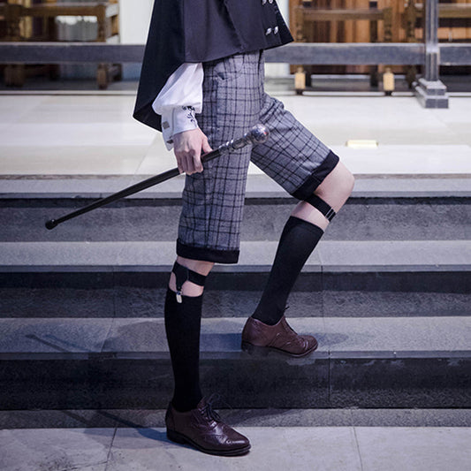 CastleToo - Ouji Lolita JK Uniform Black And White Socks