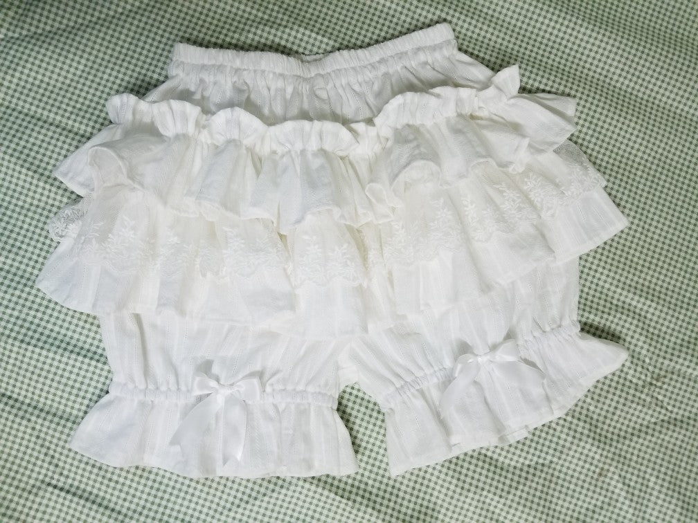 WangYan&Summer - Cotton Lolita Bloomers Tiered Pettipants