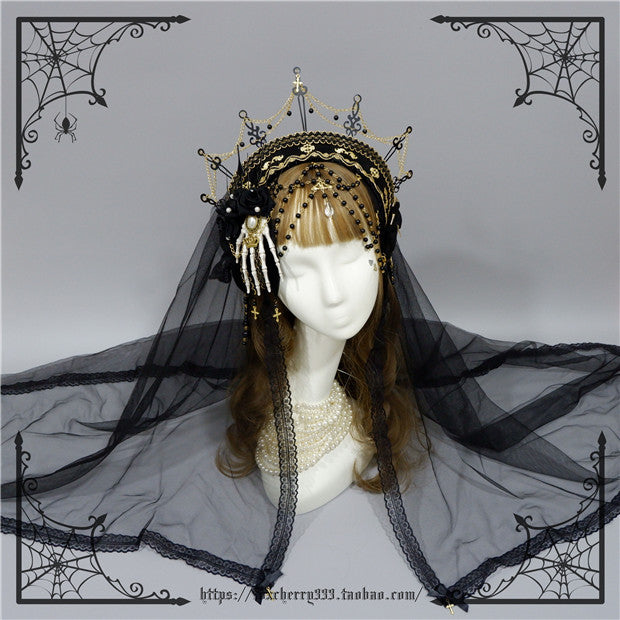 Fox Cherry-Gothic Lolita Rose Hand Bone Hairpins