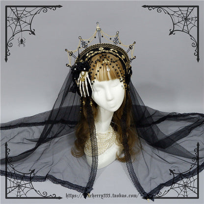 Fox Cherry-Gothic Lolita Rose Hand Bone Hairpins