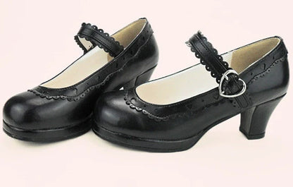 Sosic - Sweet Lolita Heel Shoes Butterfly Bow Shoes