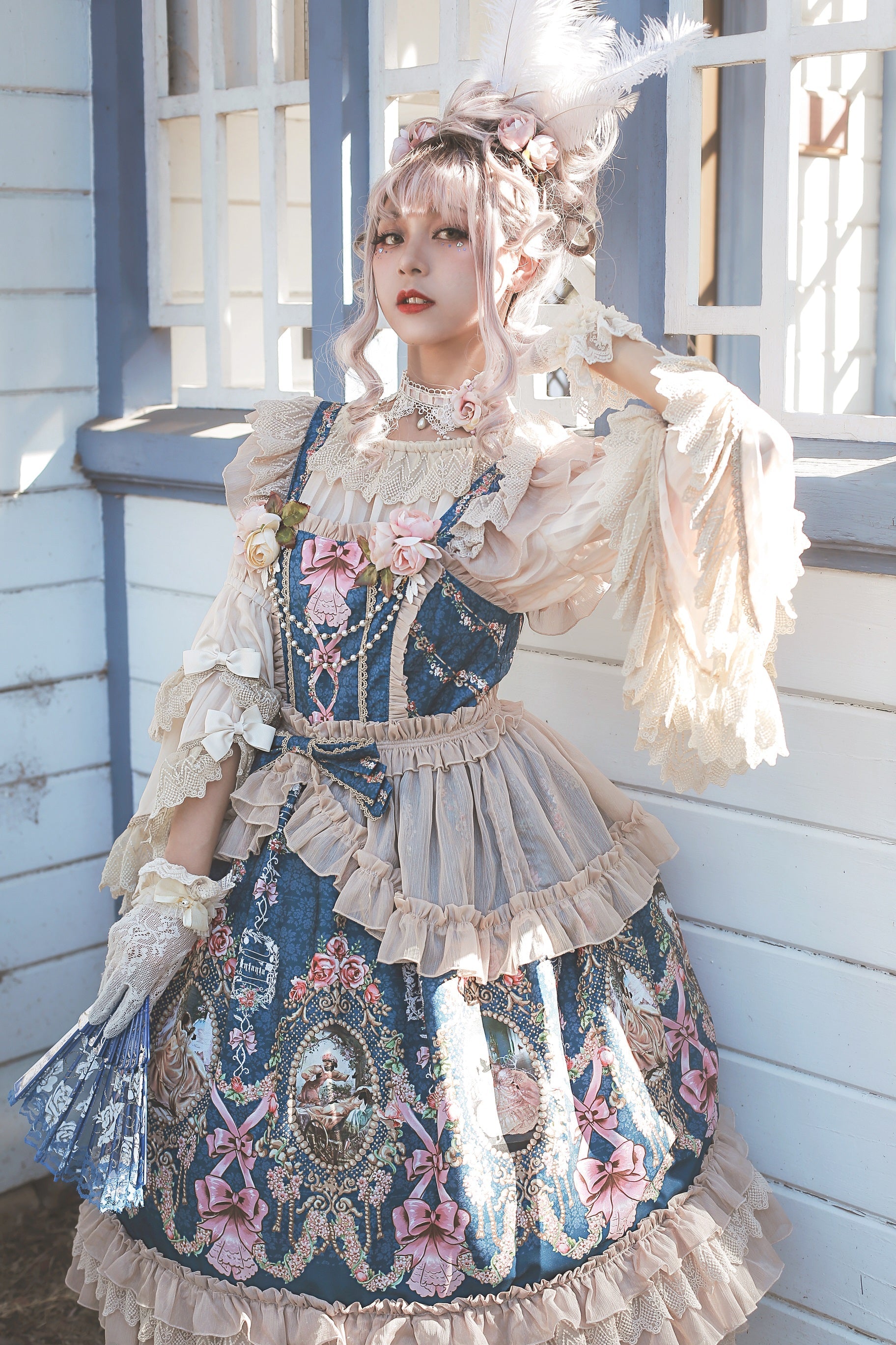 Infanta - Fairytale Town Prom - Printed Tea Party Classic Lolita JSK Suit