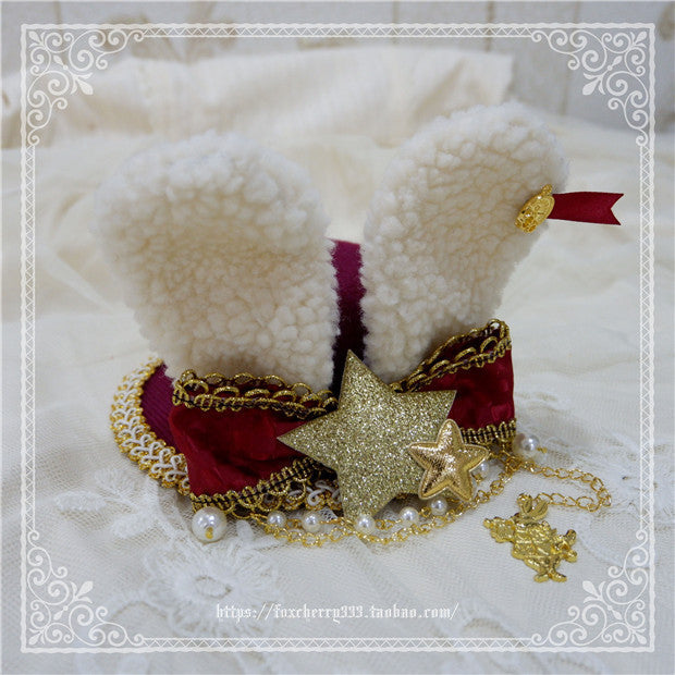 Fox Cherry-Alice Rabbit Ear Lolita Top Hat Multiple Colors