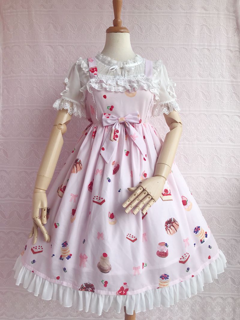 Yilia - Sweet Lolita Puff Sleeve Short Sleeve Blouse