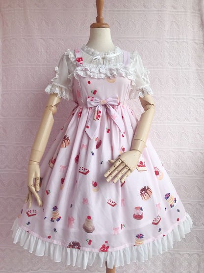 Yilia - Sweet Lolita Puff Sleeve Short Sleeve Blouse