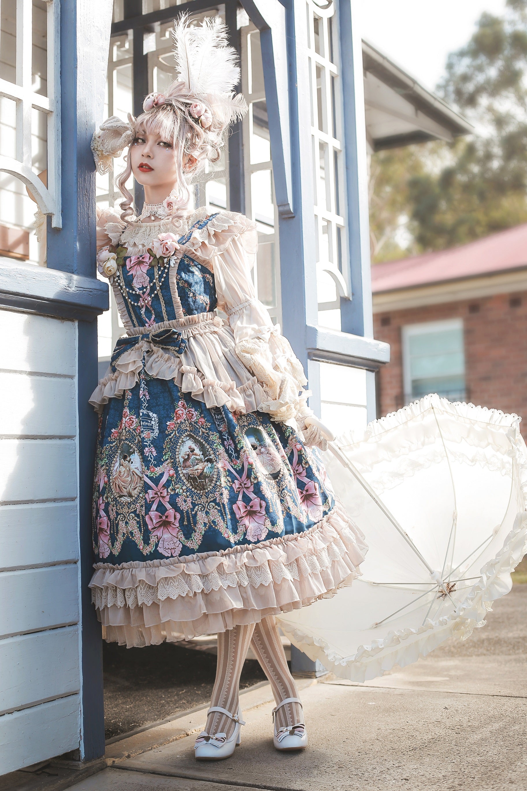 Infanta - Fairytale Town Prom - Printed Tea Party Classic Lolita JSK Suit