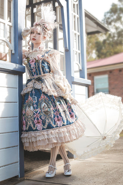 Infanta - Fairytale Town Prom - Printed Tea Party Classic Lolita JSK Suit