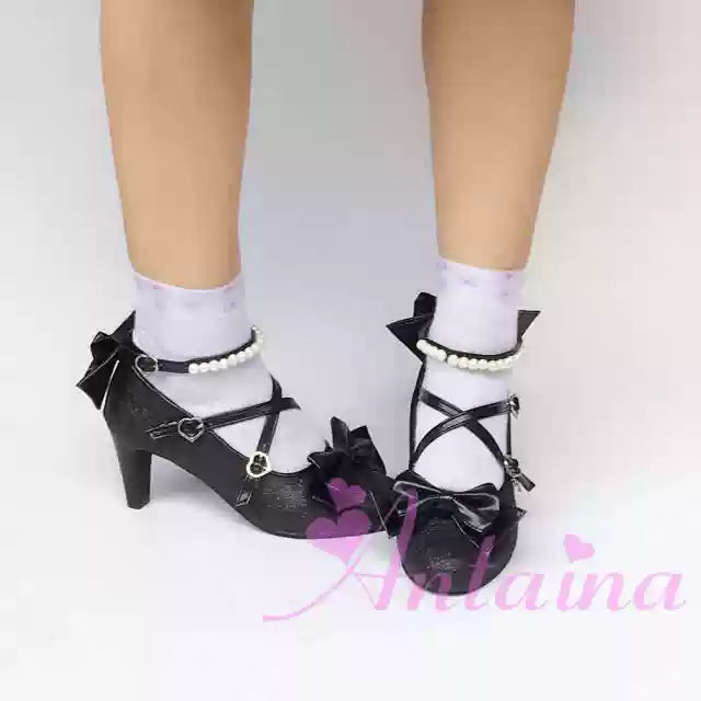 Antaina - Thin Heel Princess Lolita Shoes Plus Size 45-48