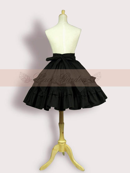 Lace Garden - Classic Lolita Black SK Puffy Skirt