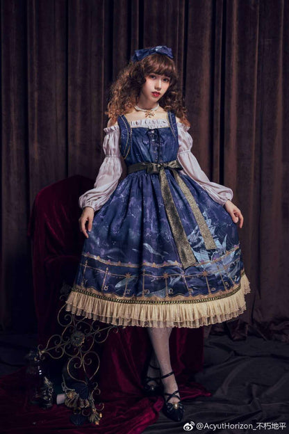 Rose of Sharon - Pearl Chain Lace Bow Lolita Kawaii Necklace