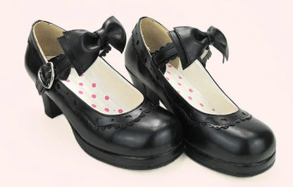 Sosic - Sweet Lolita Heel Shoes Butterfly Bow Shoes