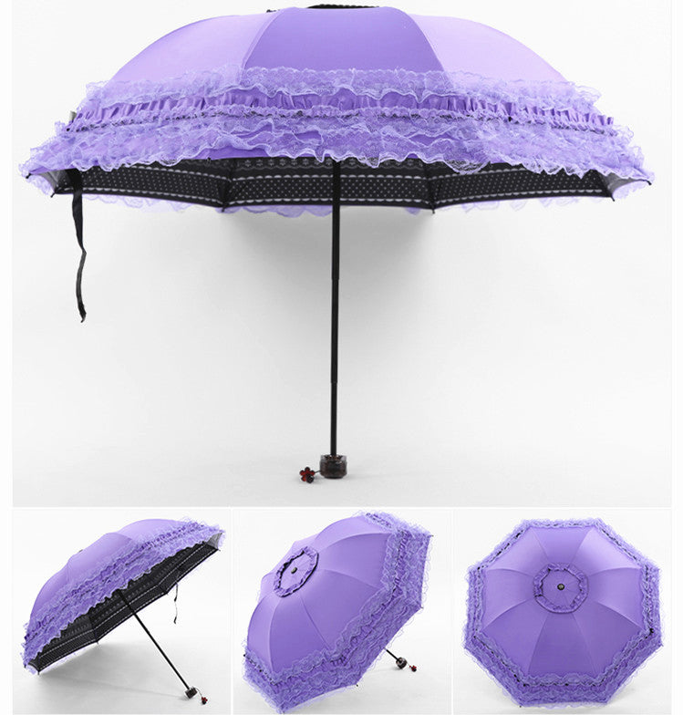 Qiteng - Daily Lolita Lace Princess Sunshade Parasol