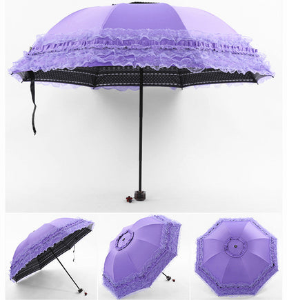 Qiteng - Daily Lolita Lace Princess Sunshade Parasol