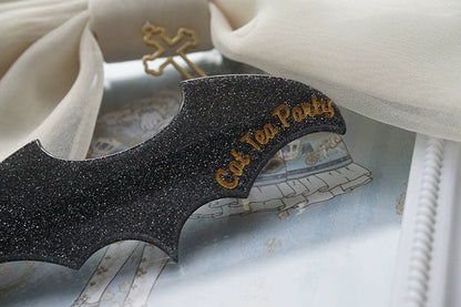 Cat Tea Party - Gothic Lolita Hair Clip Halloween Bat Lolita Hair Accessory