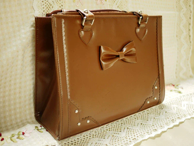 Loris - Solid Lolita Tote Bag With Large Capacity Customized Color