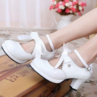 Sosic - Qing Mengnuo - Elegant Lolita Satin High Heel Handmade Shoes