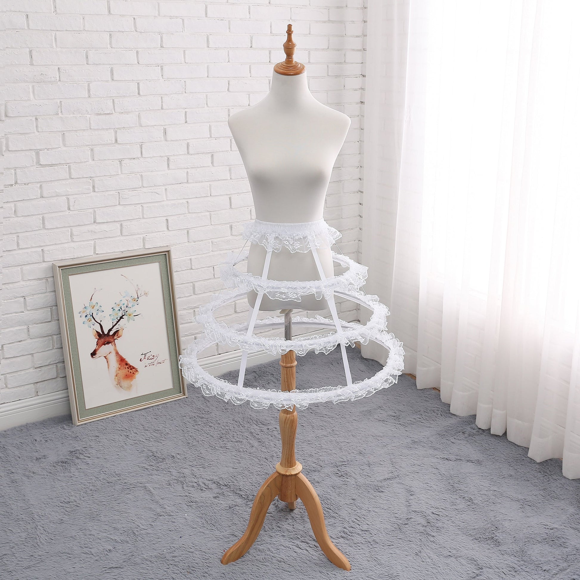 Manyiluo - Daily Lolita Hollow-out Petticoat Fish-bone Adjustable