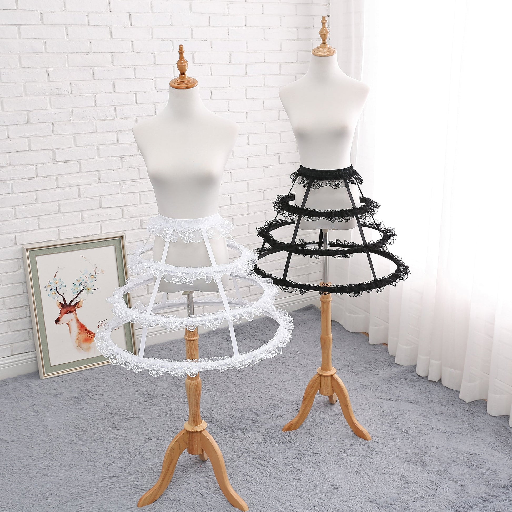Manyiluo - Daily Lolita Hollow-out Petticoat Fish-bone Adjustable