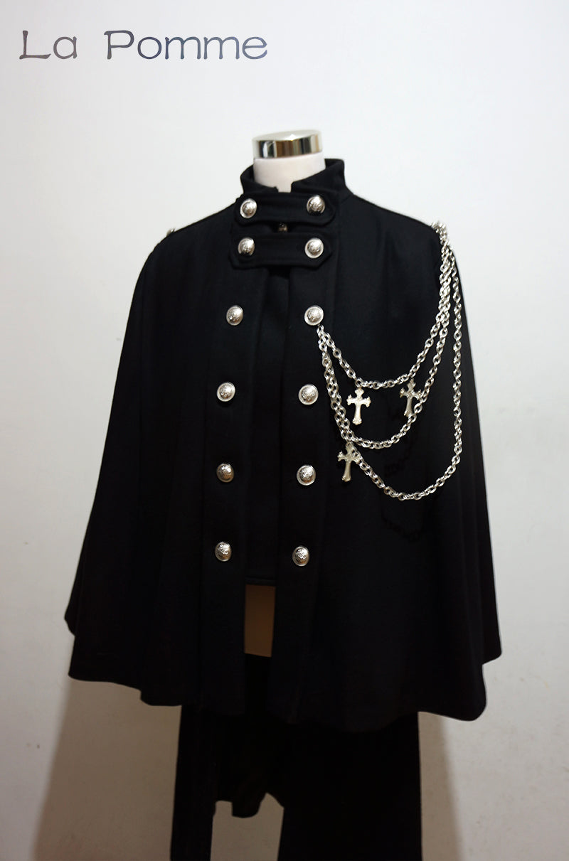 La Pomme - Rinngo Himoto - Ouji Lolita Neutral Cloak with Cross Chain