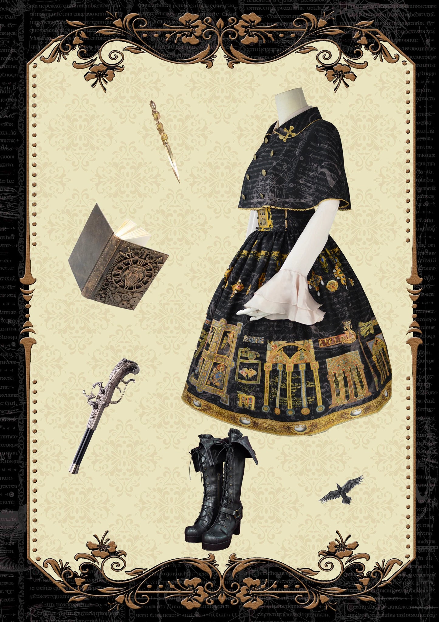 Knight Night - The Secret of Kells - Elegant Lolita Cape Short Lolita Cloak