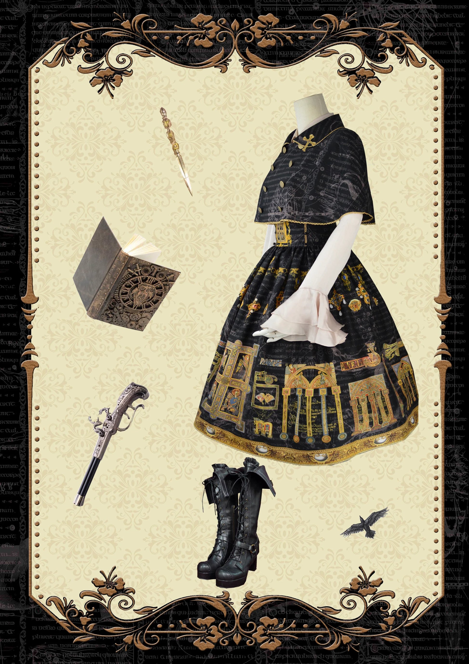 Knight Night - The Secret of Kells - Elegant Lolita Cape Short Lolita Cloak