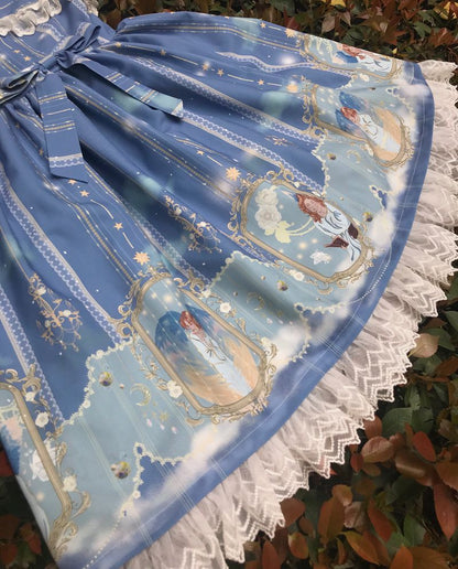 Yilia - Oriel's Blessing - Angel-themed Printed Lolita Jumper Dress