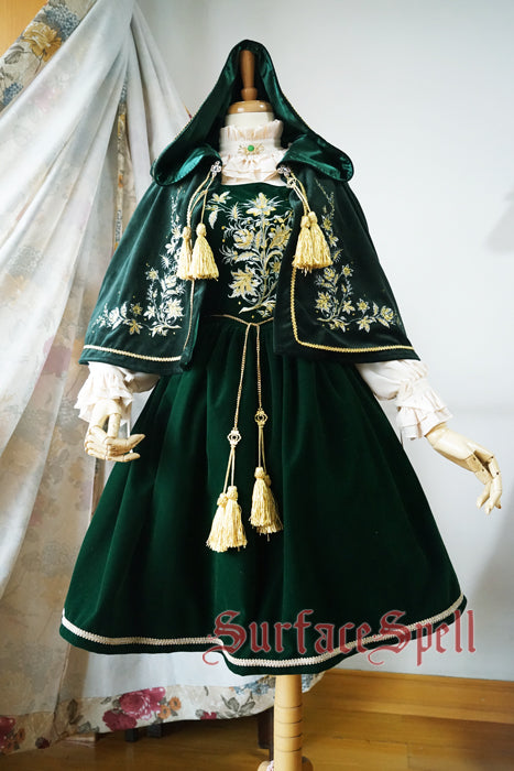Surface Spell - Bourbon Dynasty - Gothic Embroidery Velvet Cape