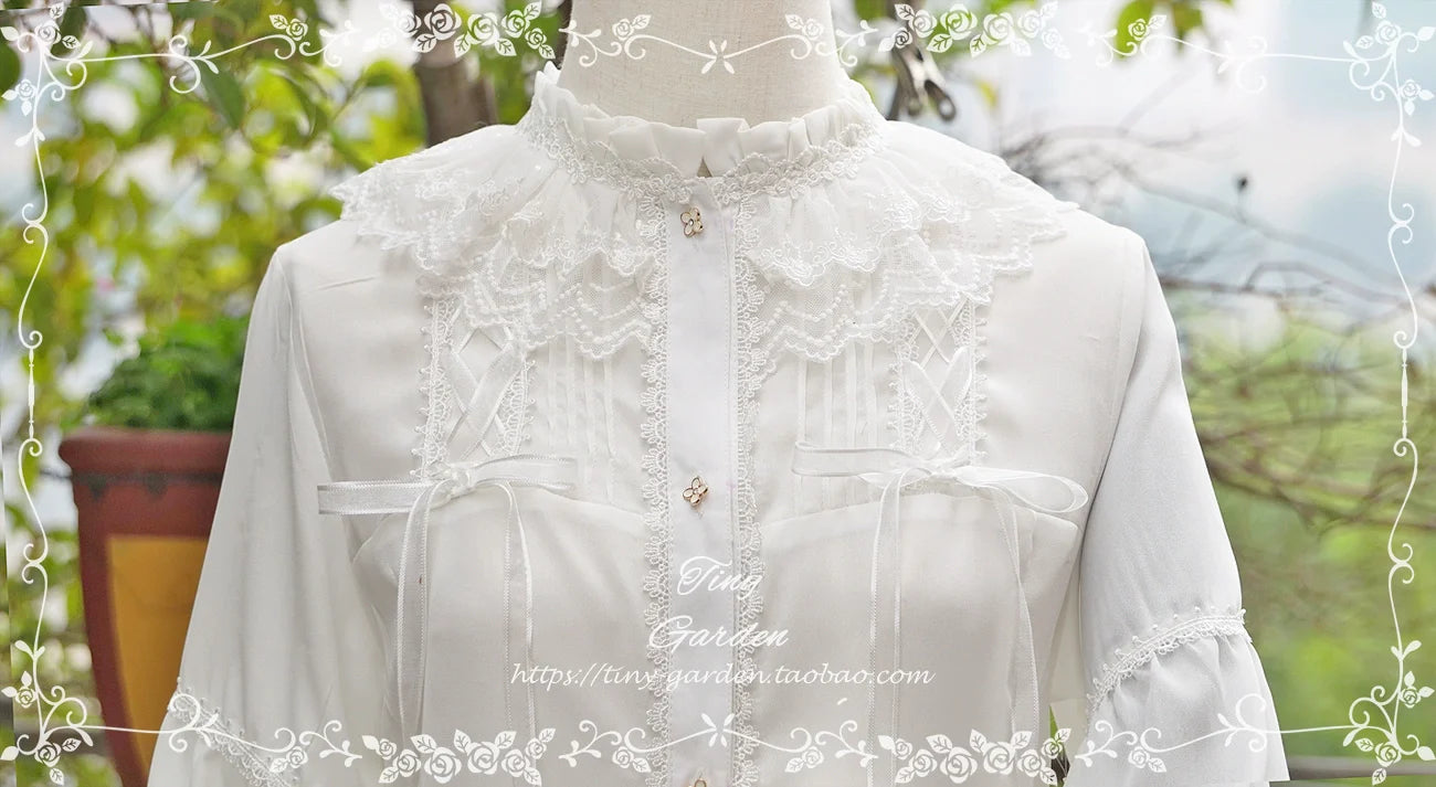 Tiny Garden - Honeycomb Sugar - Classical Lolita Shirt Chiffon Blouse