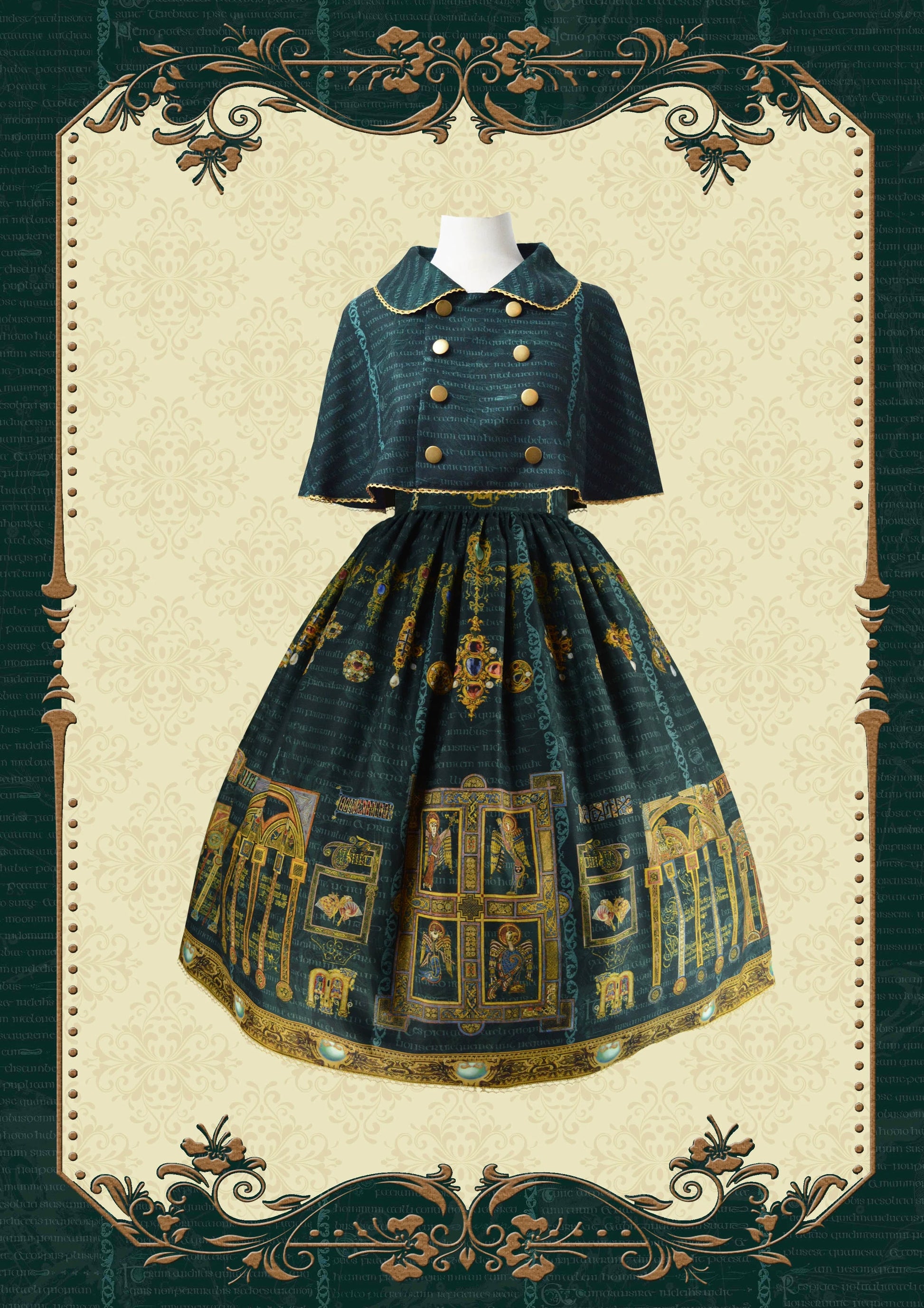 Knight Night - The Secret of Kells - Elegant Lolita Cape Short Lolita Cloak