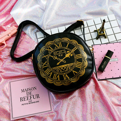 Kira - Alice Clock - Kawaii Lolita Shoulder Bag Round Lolita Crossbody Bag