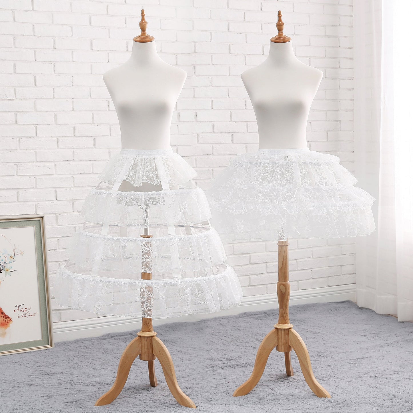 Manyiluo - Adjustable Hollowed-out Cool Lolita Petticoat