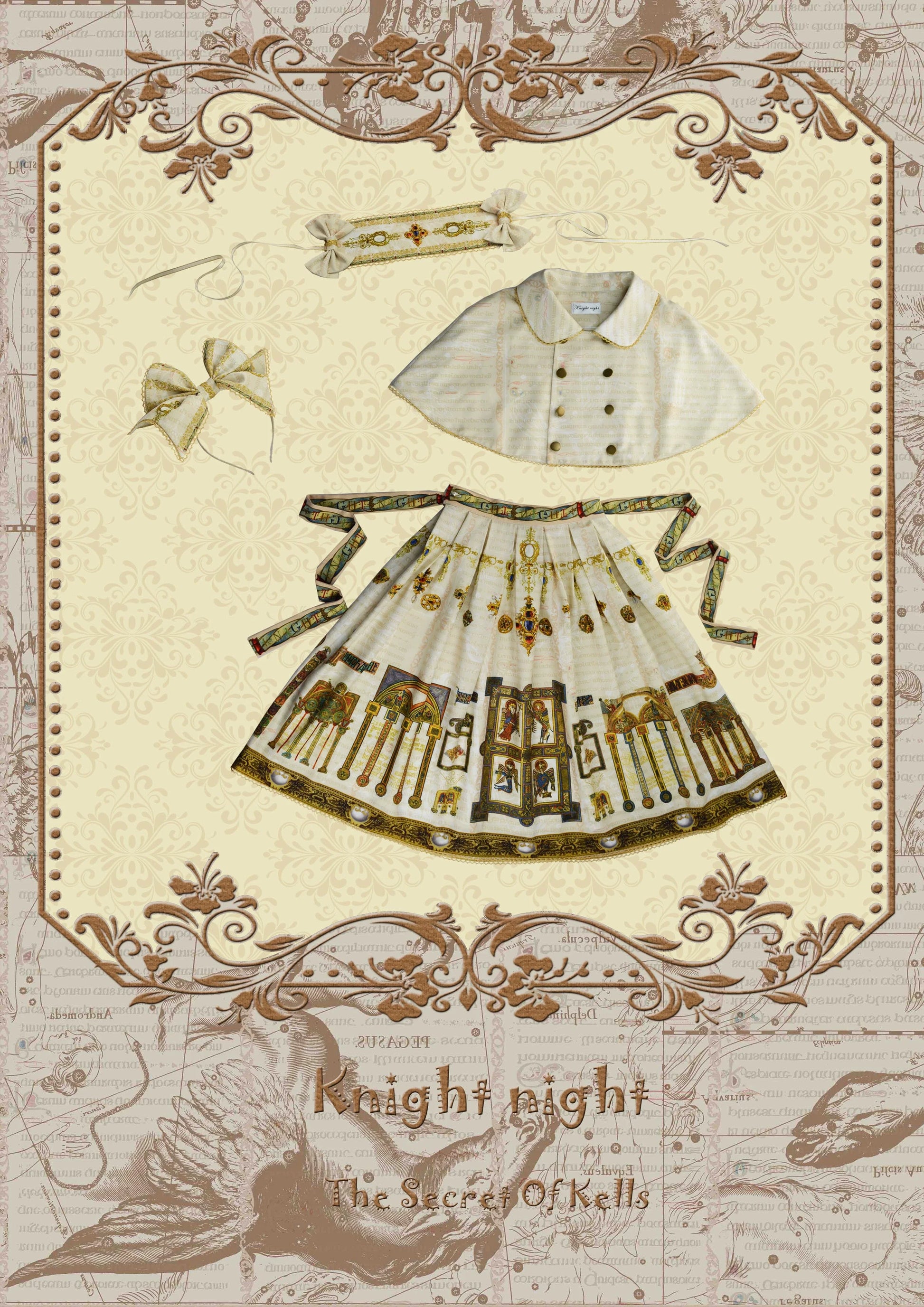 Knight Night - The Secret of Kells - Elegant Lolita Cape Short Lolita Cloak