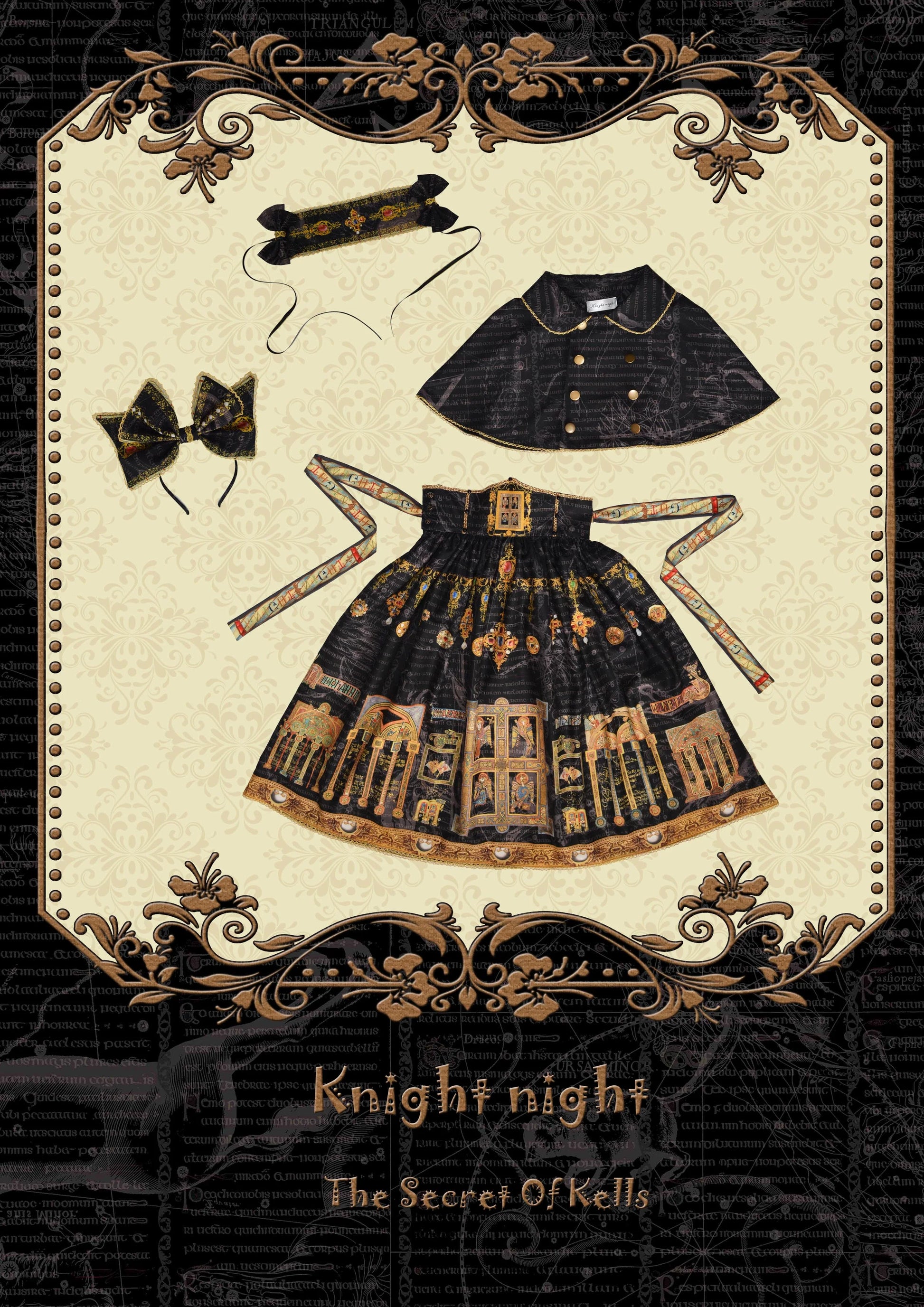 Knight Night - The Secret of Kells - Elegant Lolita Cape Short Lolita Cloak