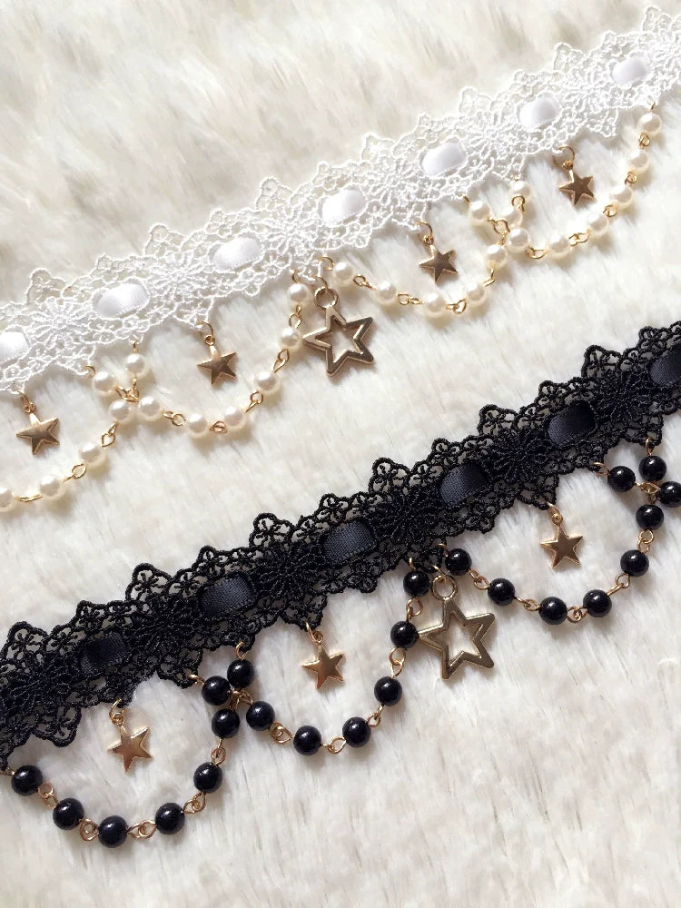 Sakuya Lolita - Whisper of Stars - Vintage Lolita Headdress Large Bow KC