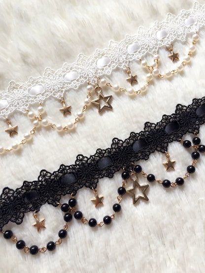 Sakuya Lolita - Whisper of Stars - Vintage Lolita Headdress Large Bow KC