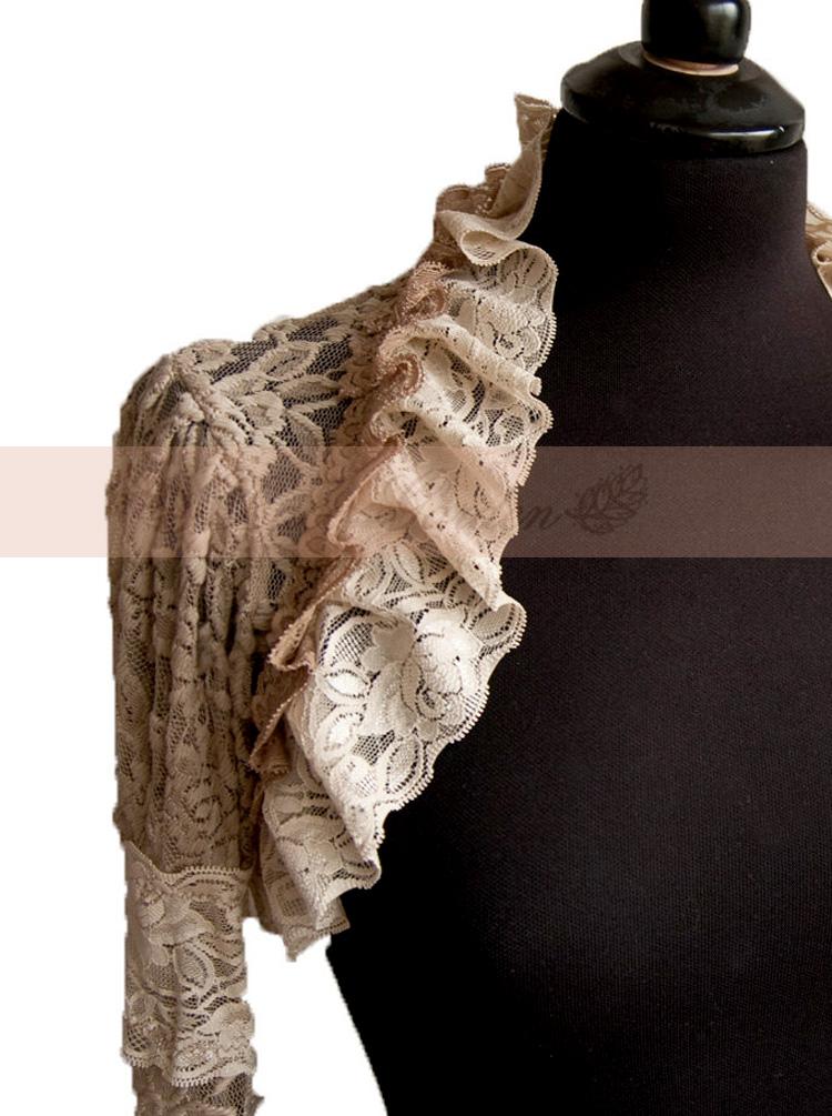 Vintage Lolita Bolero French Court Embroidered Lace Top