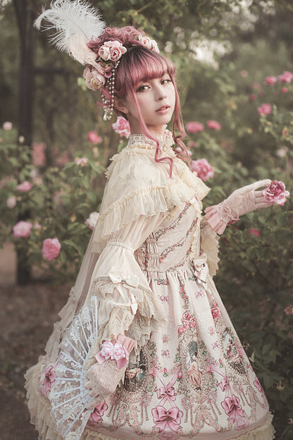 Infanta - Fairytale Town Prom - Printed Tea Party Classic Lolita JSK Suit