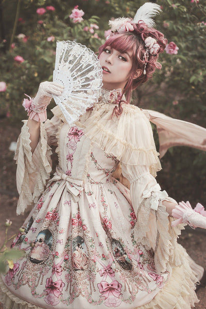 Infanta - Fairytale Town Prom - Printed Tea Party Classic Lolita JSK Suit
