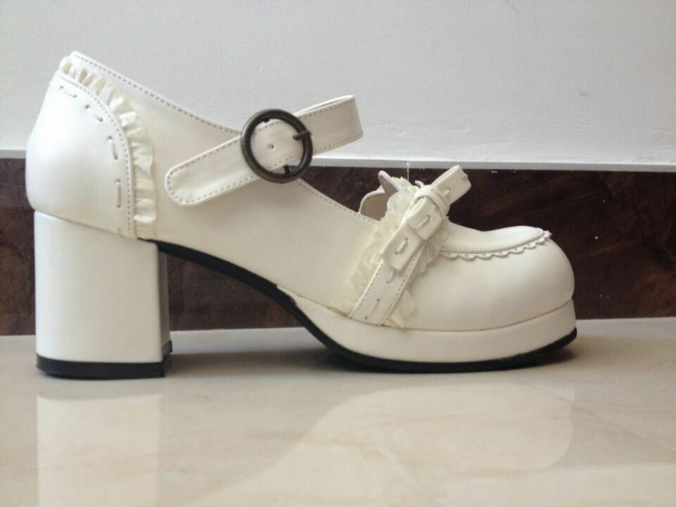 The Seventh Sense - Bow Lace Customized Lolita Shoes