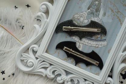 Cat Tea Party - Gothic Lolita Hair Clip Halloween Bat Lolita Hair Accessory