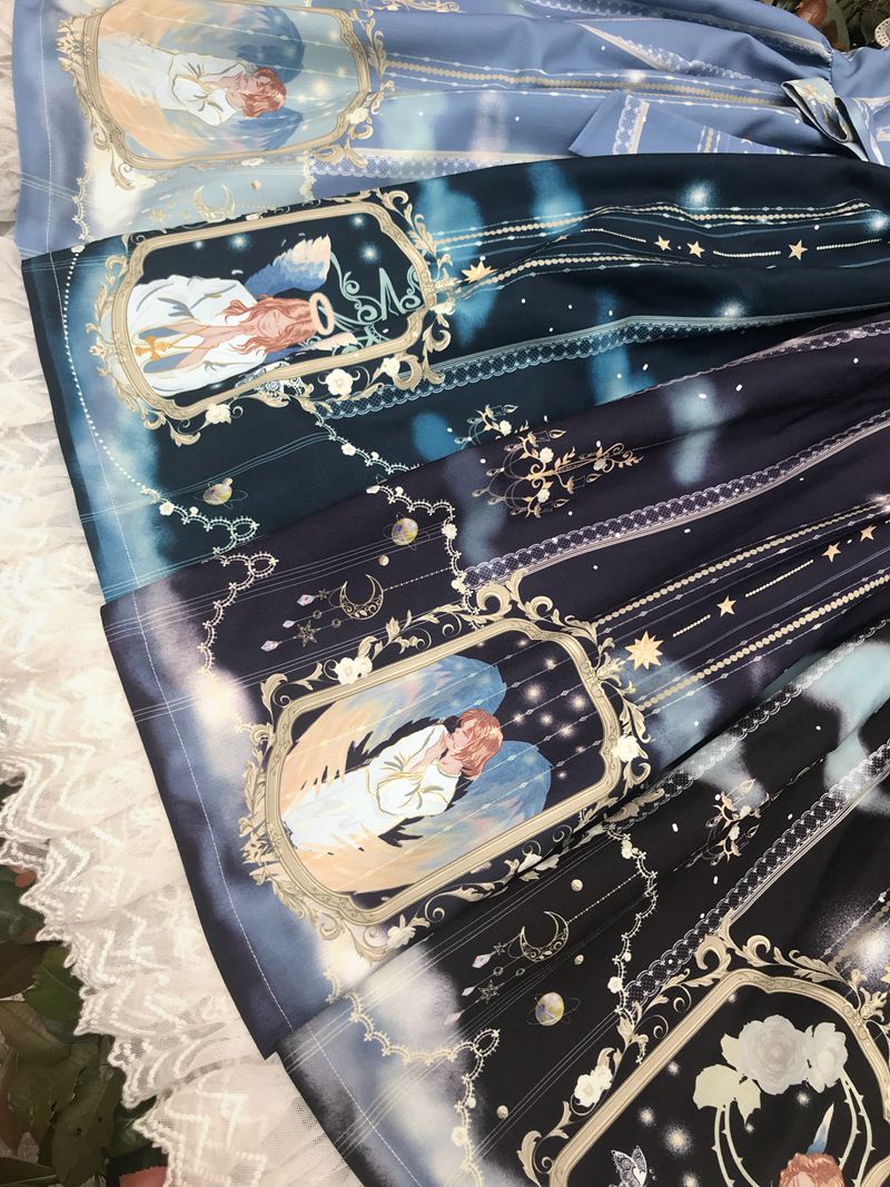 Yilia - Oriel's Blessing - Angel-themed Printed Lolita Jumper Dress