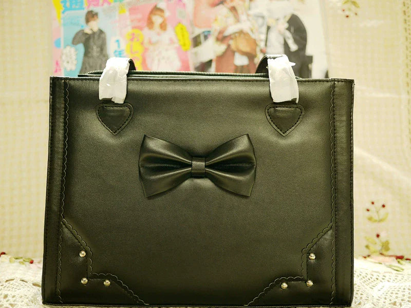Loris - Solid Lolita Tote Bag With Large Capacity Customized Color