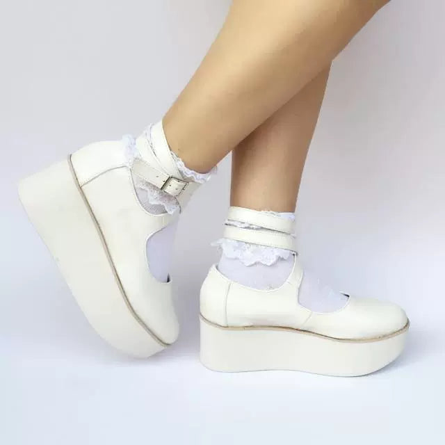Antaina - Punk Lolita High Platforms Shoes Lolita Ankle Strap Shoes