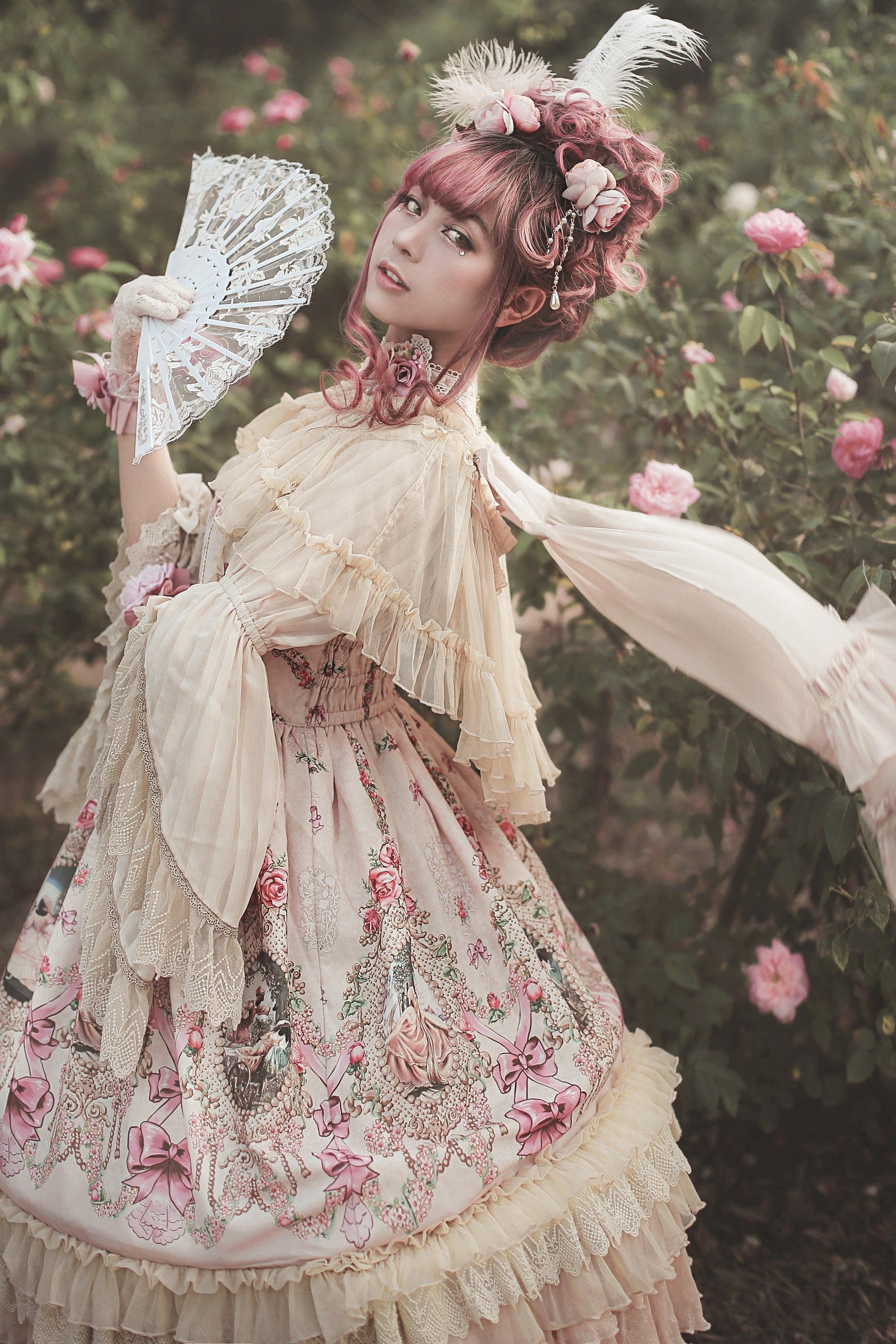 Infanta - Fairytale Town Prom - Printed Tea Party Classic Lolita JSK Suit