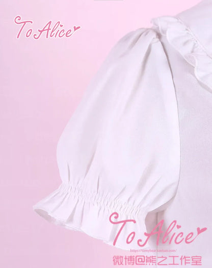 To Alice - Old School Lolita Salopette Suit Tiered Dress
