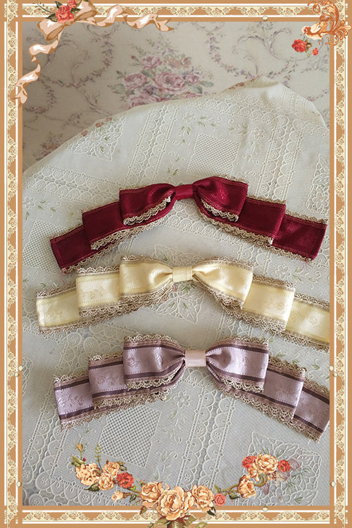 Infanta - Doll House - Sweet Lolita Accessory Bow Rose Brooch