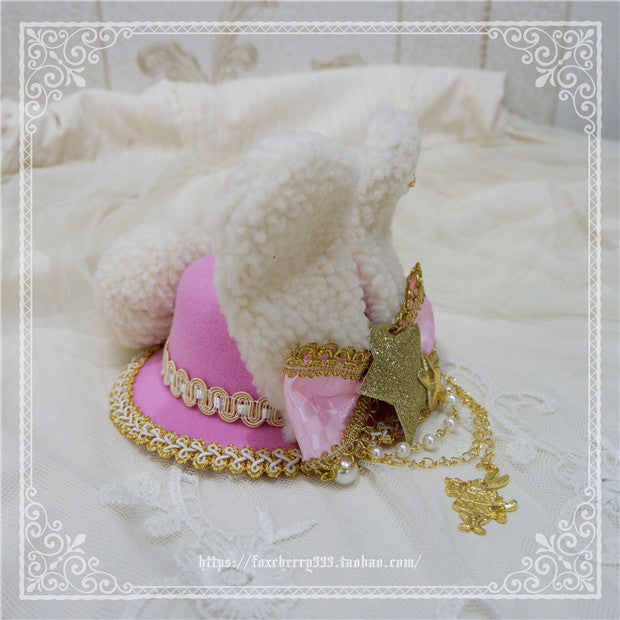 Fox Cherry-Alice Rabbit Ear Lolita Top Hat Multiple Colors