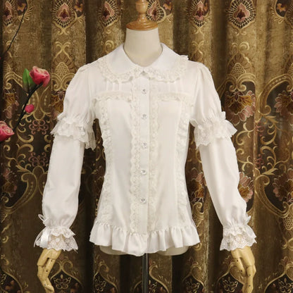 DMFS Lolita - Sweet Lolita Shirt Short Sleeve Chiffon Blouse