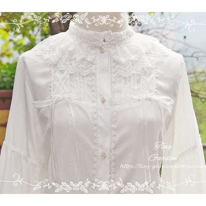 Tiny Garden - Honeycomb Sugar - Classical Lolita Shirt Chiffon Blouse