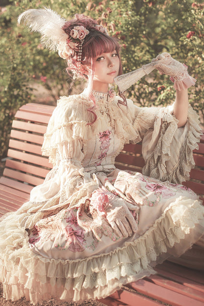 Infanta - Fairytale Town Prom - Printed Tea Party Classic Lolita JSK Suit